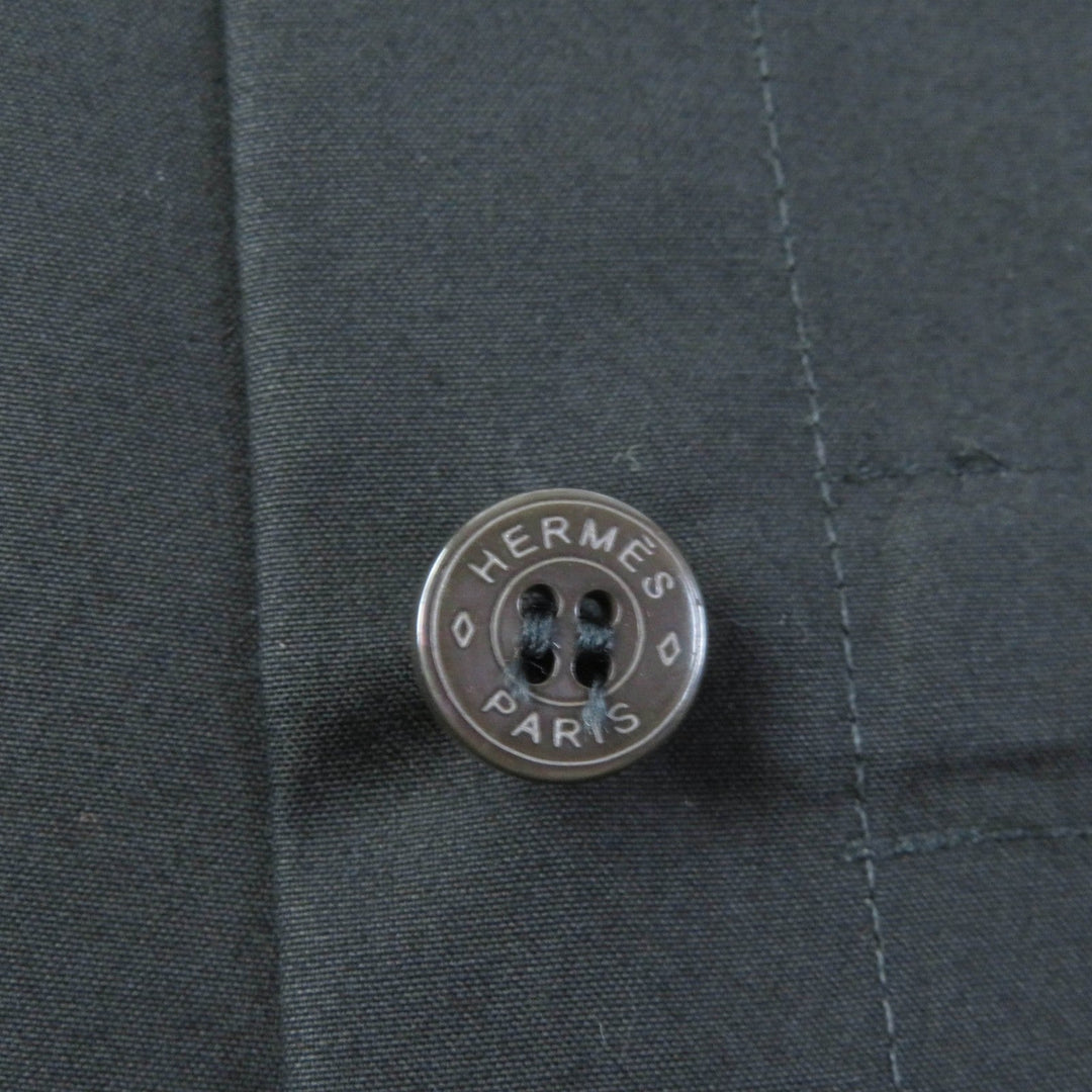 HERMES one piece Main: 100% cotton, embroidery: 100% viscose black Women 36 Used Authentic