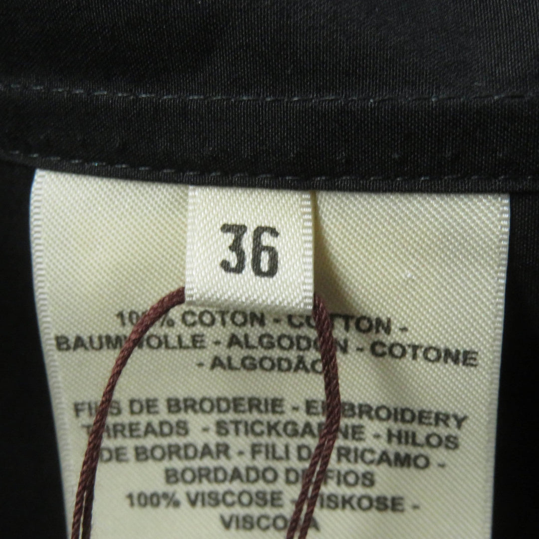 HERMES one piece Main: 100% cotton, embroidery: 100% viscose black Women 36 Used Authentic