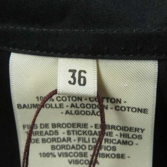 HERMES one piece Main: 100% cotton, embroidery: 100% viscose black Women 36 Used Authentic