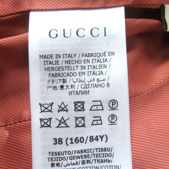 GUCCI coat 643299 ZAF5E Outer material: 63% cotton, 14% nylon, 14% rayon, 9% polyester, 100% rayon Orange brown beige Women 38 Used Authentic