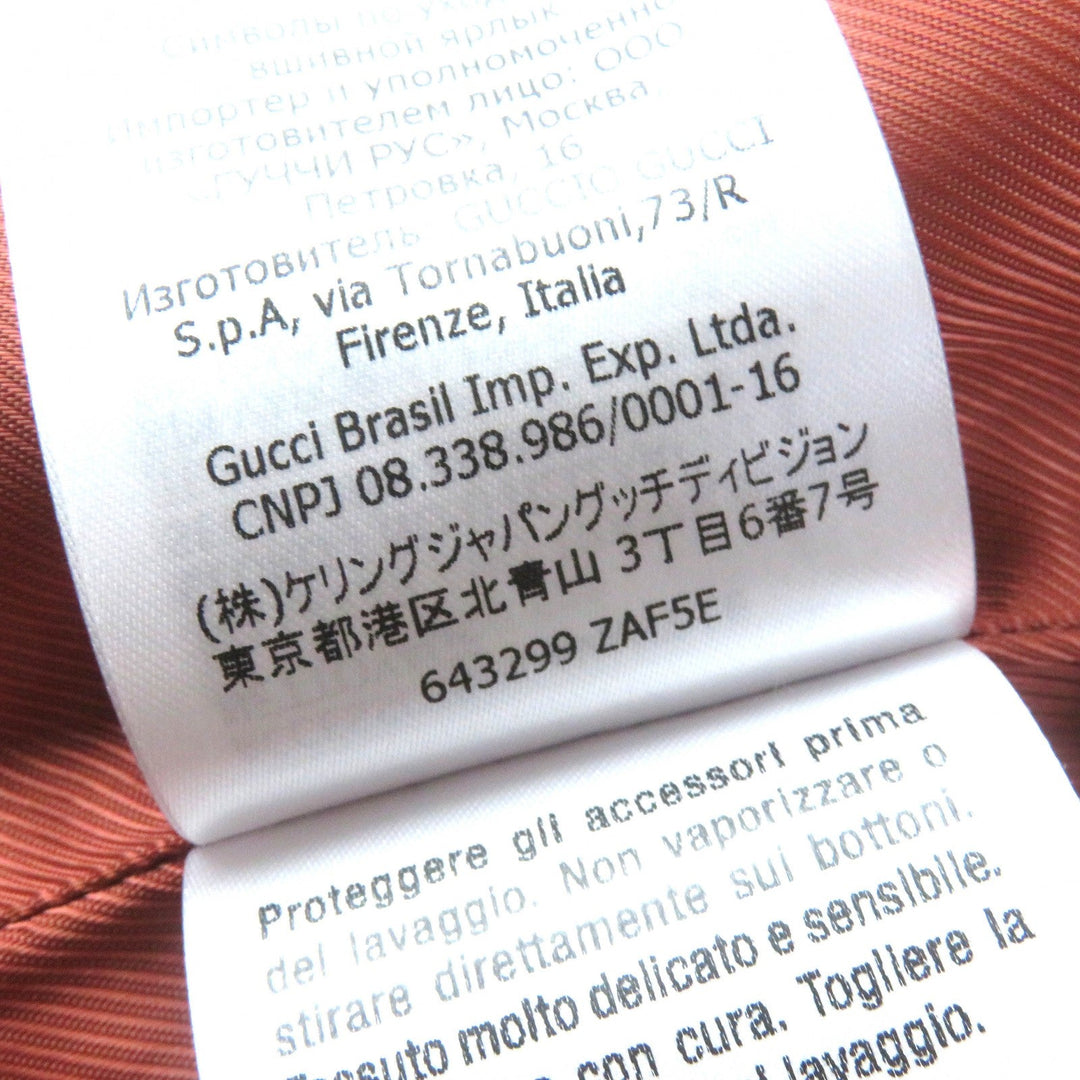 GUCCI coat 643299 ZAF5E Outer material: 63% cotton, 14% nylon, 14% rayon, 9% polyester, 100% rayon Orange brown beige Women 38 Used Authentic