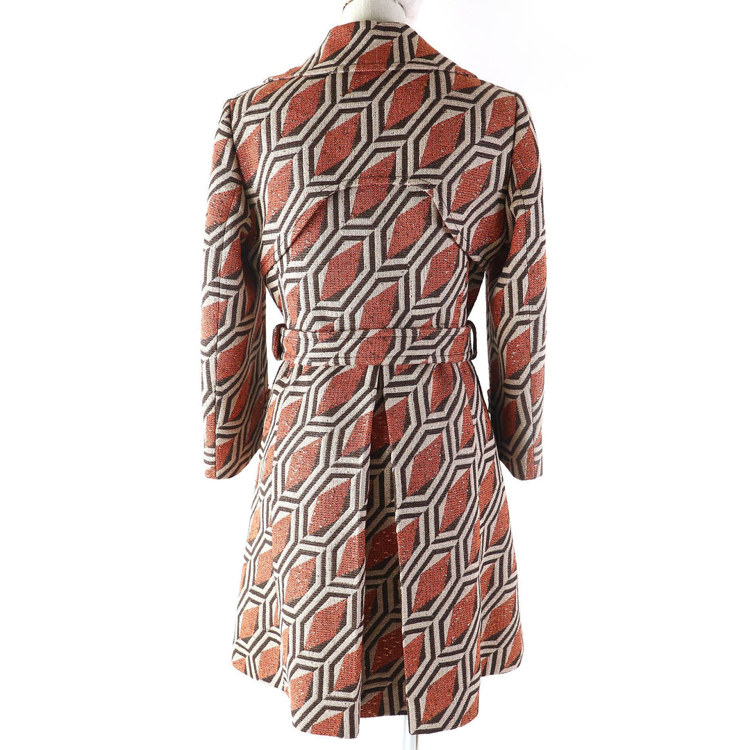 GUCCI coat 643299 ZAF5E Outer material: 63% cotton, 14% nylon, 14% rayon, 9% polyester, 100% rayon Orange brown beige Women 38 Used Authentic