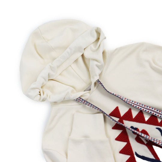 MONCLER Hoodie Main: 100% cotton, Part: 100% cotton, Part: 100% cotton, Part: 100% cotton Ivory mens L Used Authentic
