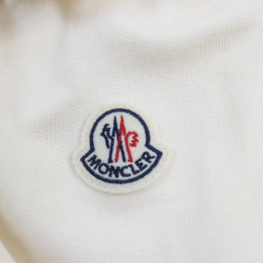 MONCLER Hoodie Main: 100% cotton, Part: 100% cotton, Part: 100% cotton, Part: 100% cotton Ivory mens L Used Authentic