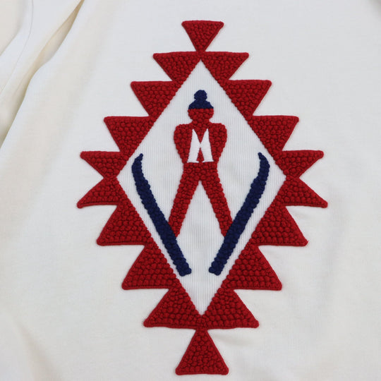 MONCLER Hoodie Main: 100% cotton, Part: 100% cotton, Part: 100% cotton, Part: 100% cotton Ivory mens L Used Authentic