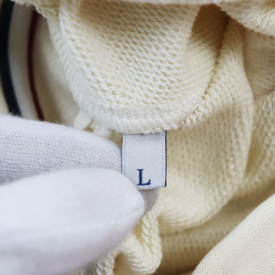 MONCLER Hoodie Main: 100% cotton, Part: 100% cotton, Part: 100% cotton, Part: 100% cotton Ivory mens L Used Authentic