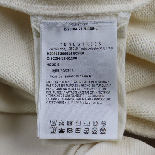 MONCLER Hoodie Main: 100% cotton, Part: 100% cotton, Part: 100% cotton, Part: 100% cotton Ivory mens L Used Authentic