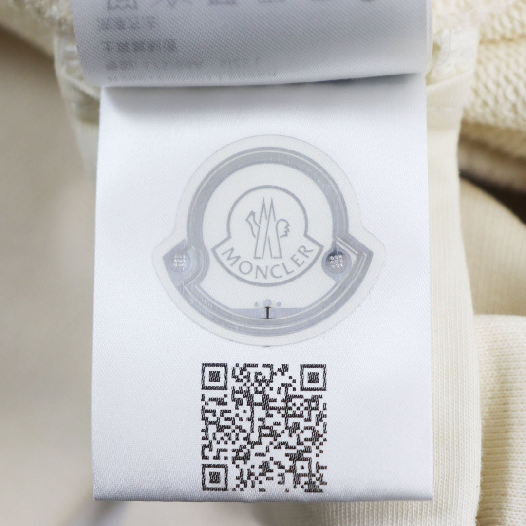 MONCLER Hoodie Main: 100% cotton, Part: 100% cotton, Part: 100% cotton, Part: 100% cotton Ivory mens L Used Authentic