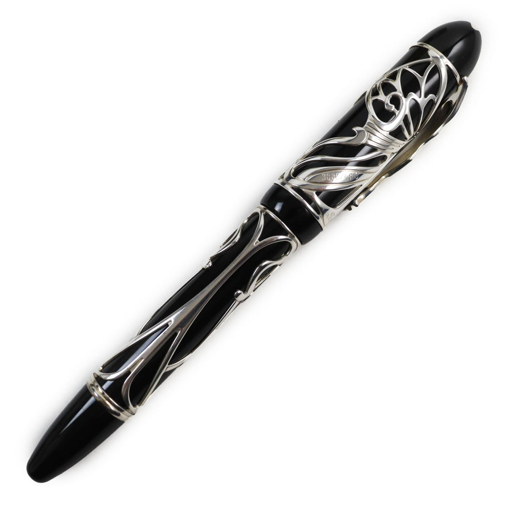 MONTBLANC fountain pen Part: AG925, Nib: K18 Silver black Patron Series 2002 Andrew Carnegie mens Used Authentic