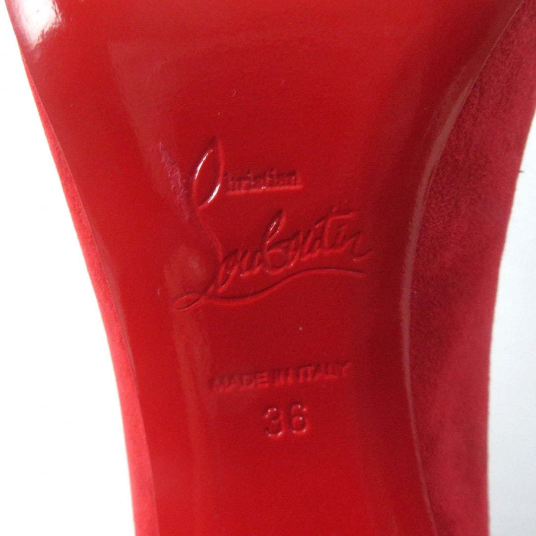 Christian Louboutin pumps Main: Suede Red Women 36 Used Authentic