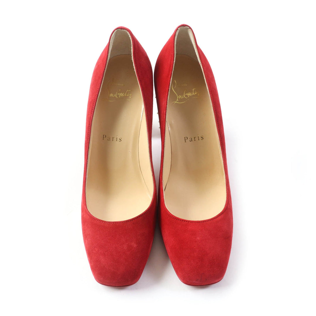 Christian Louboutin pumps Main: Suede Red Women 36 Used Authentic