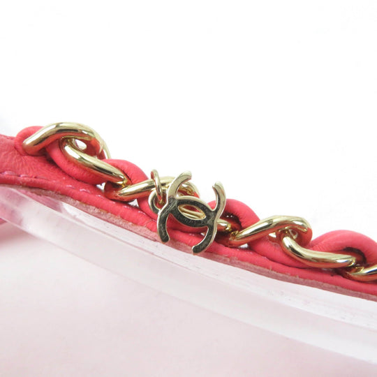 CHANEL Sandals Main: Leather pink Women 37 C Used Authentic
