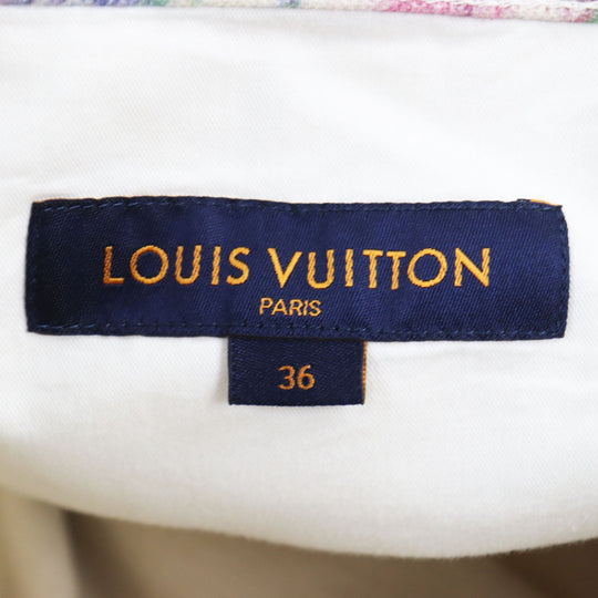 LOUIS VUITTON Denim pants 1A8HJL Main: 100% cotton, Part: 100% cotton multicolor LV Pastel Monogram mens 36 Used Authentic