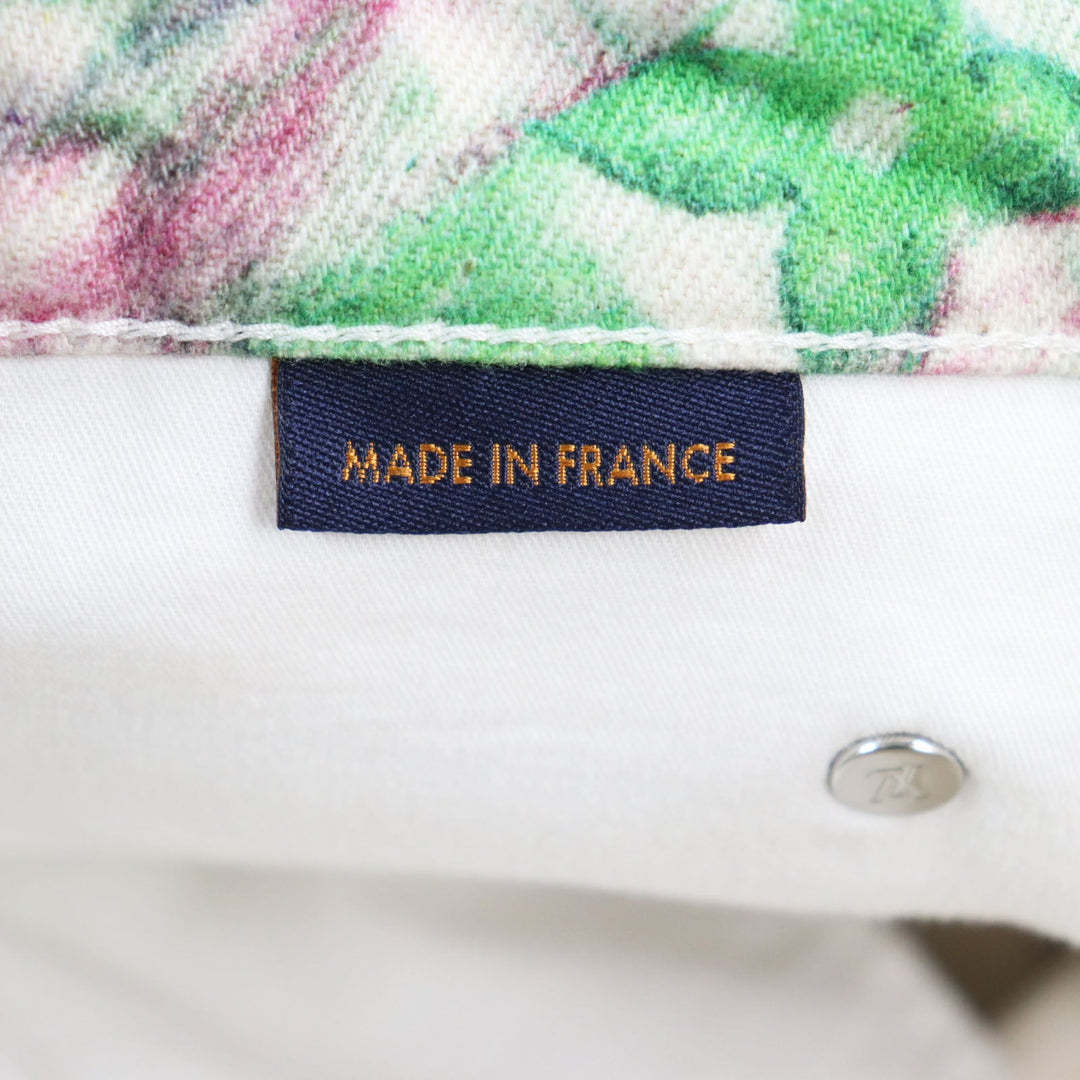 LOUIS VUITTON Denim pants 1A8HJL Main: 100% cotton, Part: 100% cotton multicolor LV Pastel Monogram mens 36 Used Authentic