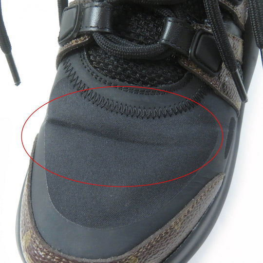 LOUIS VUITTON sneakers 1A43LE Monogram x Rubber Noir LV Arclight Line Sneakers Women 37 Used Authentic