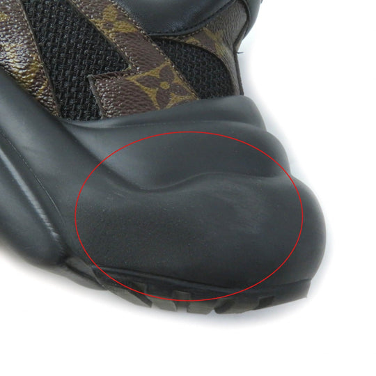 LOUIS VUITTON sneakers 1A43LE Monogram x Rubber Noir LV Arclight Line Sneakers Women 37 Used Authentic