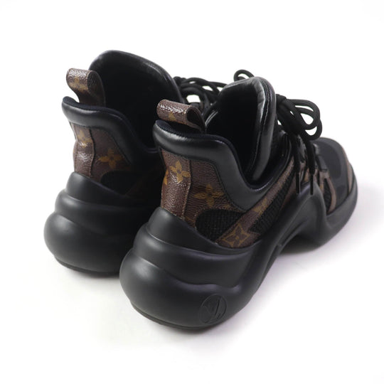 LOUIS VUITTON sneakers 1A43LE Monogram x Rubber Noir LV Arclight Line Sneakers Women 37 Used Authentic
