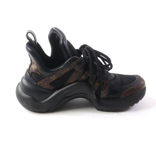 LOUIS VUITTON sneakers 1A43LE Monogram x Rubber Noir LV Arclight Line Sneakers Women 37 Used Authentic