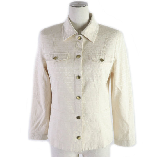LEONARD Jacket Outer material: 66% silk, Outer material: 32% cotton, Outer material: 2% polyurethane, Lining: 100% cupra, Printed part: 100% cotton cream Women 9 Used Authentic