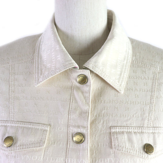 LEONARD Jacket Outer material: 66% silk, Outer material: 32% cotton, Outer material: 2% polyurethane, Lining: 100% cupra, Printed part: 100% cotton cream Women 9 Used Authentic