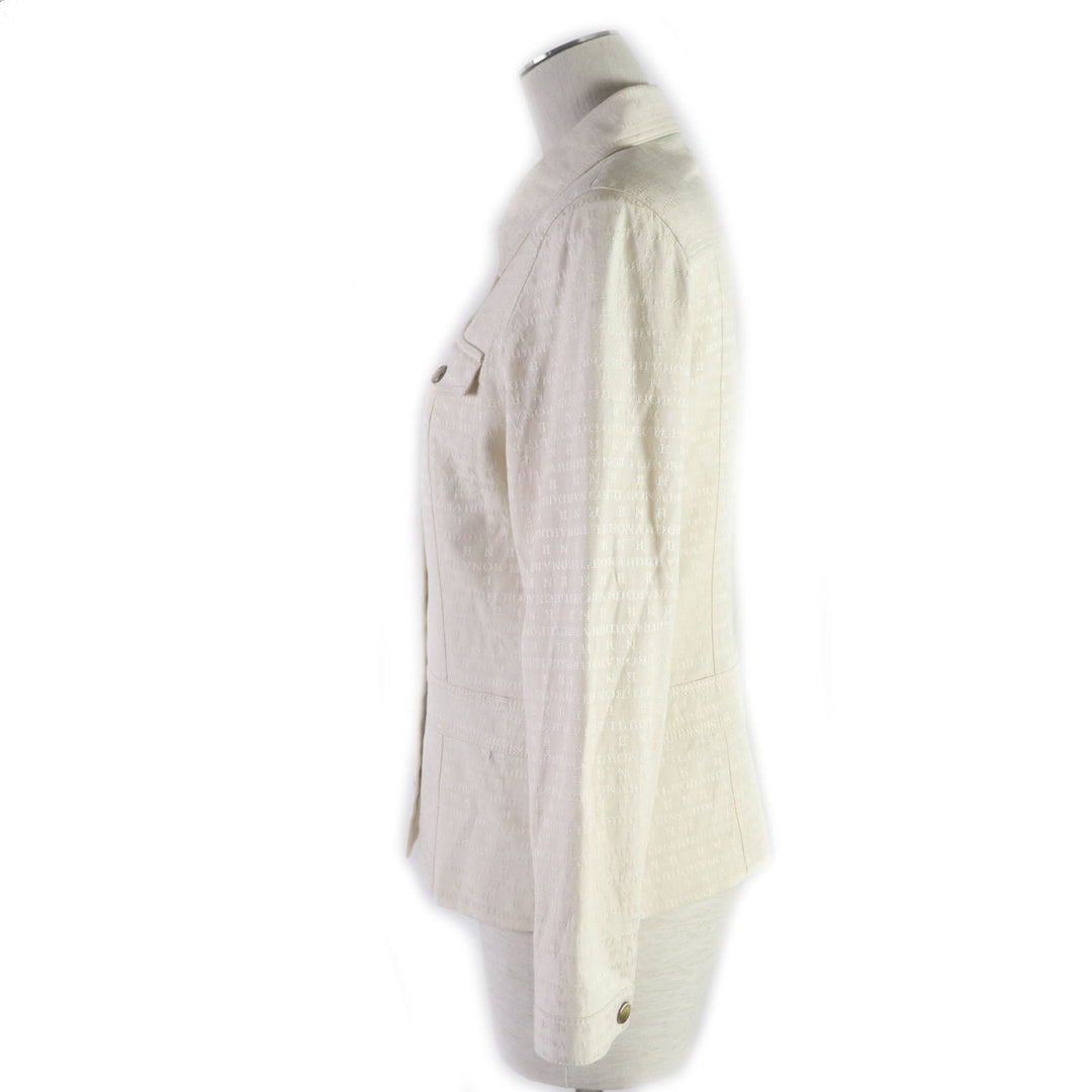 LEONARD Jacket Outer material: 66% silk, Outer material: 32% cotton, Outer material: 2% polyurethane, Lining: 100% cupra, Printed part: 100% cotton cream Women 9 Used Authentic