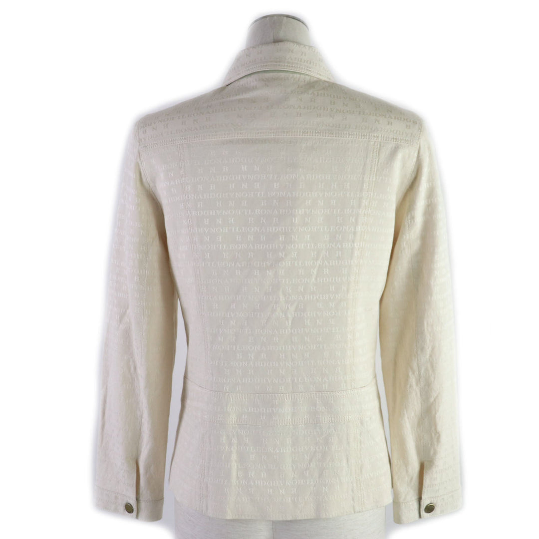 LEONARD Jacket Outer material: 66% silk, Outer material: 32% cotton, Outer material: 2% polyurethane, Lining: 100% cupra, Printed part: 100% cotton cream Women 9 Used Authentic