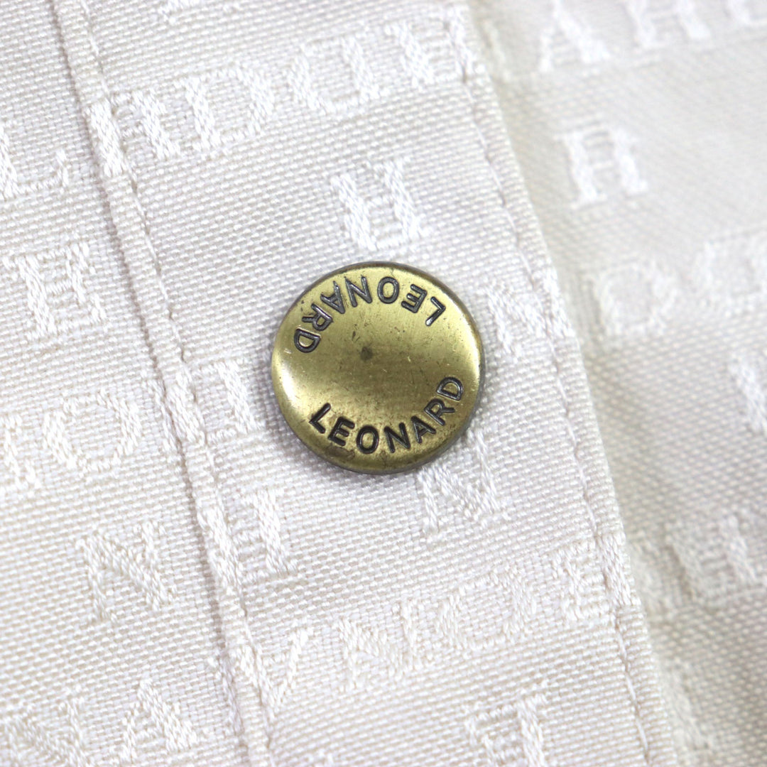 LEONARD Jacket Outer material: 66% silk, Outer material: 32% cotton, Outer material: 2% polyurethane, Lining: 100% cupra, Printed part: 100% cotton cream Women 9 Used Authentic