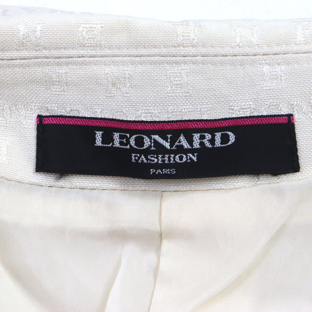 LEONARD Jacket Outer material: 66% silk, Outer material: 32% cotton, Outer material: 2% polyurethane, Lining: 100% cupra, Printed part: 100% cotton cream Women 9 Used Authentic