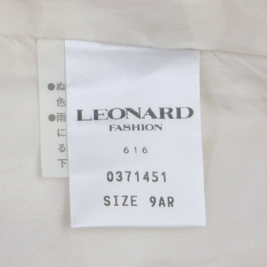 LEONARD Jacket Outer material: 66% silk, Outer material: 32% cotton, Outer material: 2% polyurethane, Lining: 100% cupra, Printed part: 100% cotton cream Women 9 Used Authentic