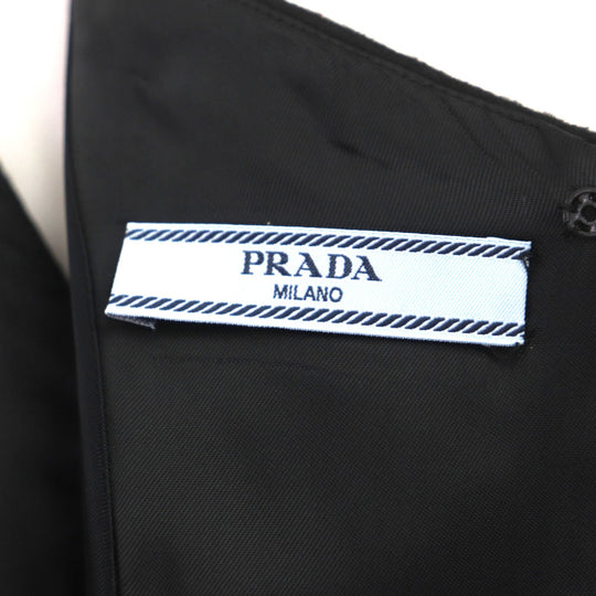 PRADA dress Outer: 100% virgin wool, Lining: 100% viscose black Women 38 Used Authentic