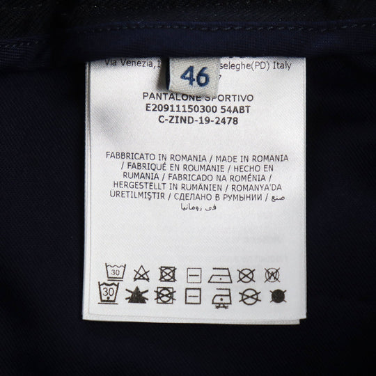 MONCLER Pants Main: 55% polyester, Main: 45% wool Navy PANTALONE mens 46 Used Authentic