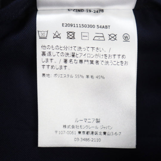 MONCLER Pants Main: 55% polyester, Main: 45% wool Navy PANTALONE mens 46 Used Authentic