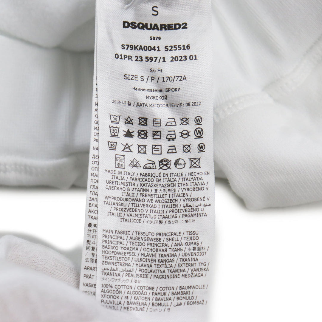 DSQUARED2 Pants S79KA0041 Main: 100% cotton white mens S Used Authentic