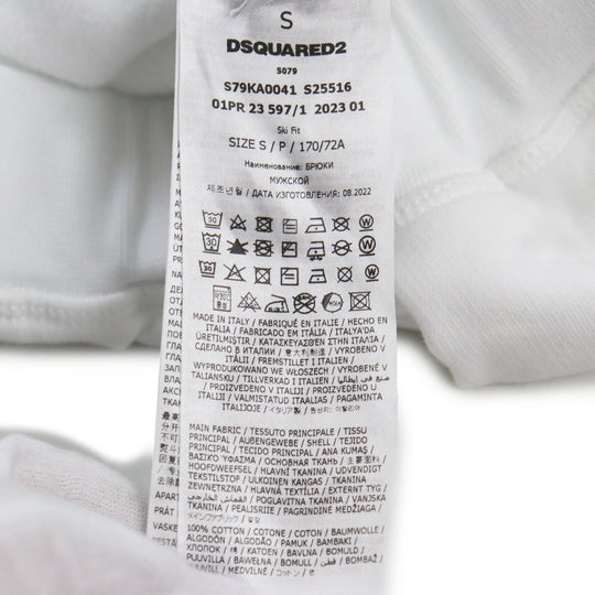 DSQUARED2 Pants S79KA0041 Main: 100% cotton white mens S Used Authentic