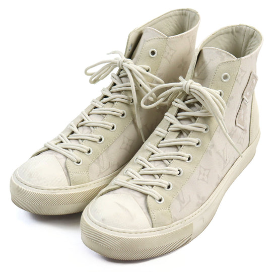 LOUIS VUITTON High cut sneakers 1A378N Main: Canvas, Part: Suede cream Tattoo Line mens 7 Used Authentic