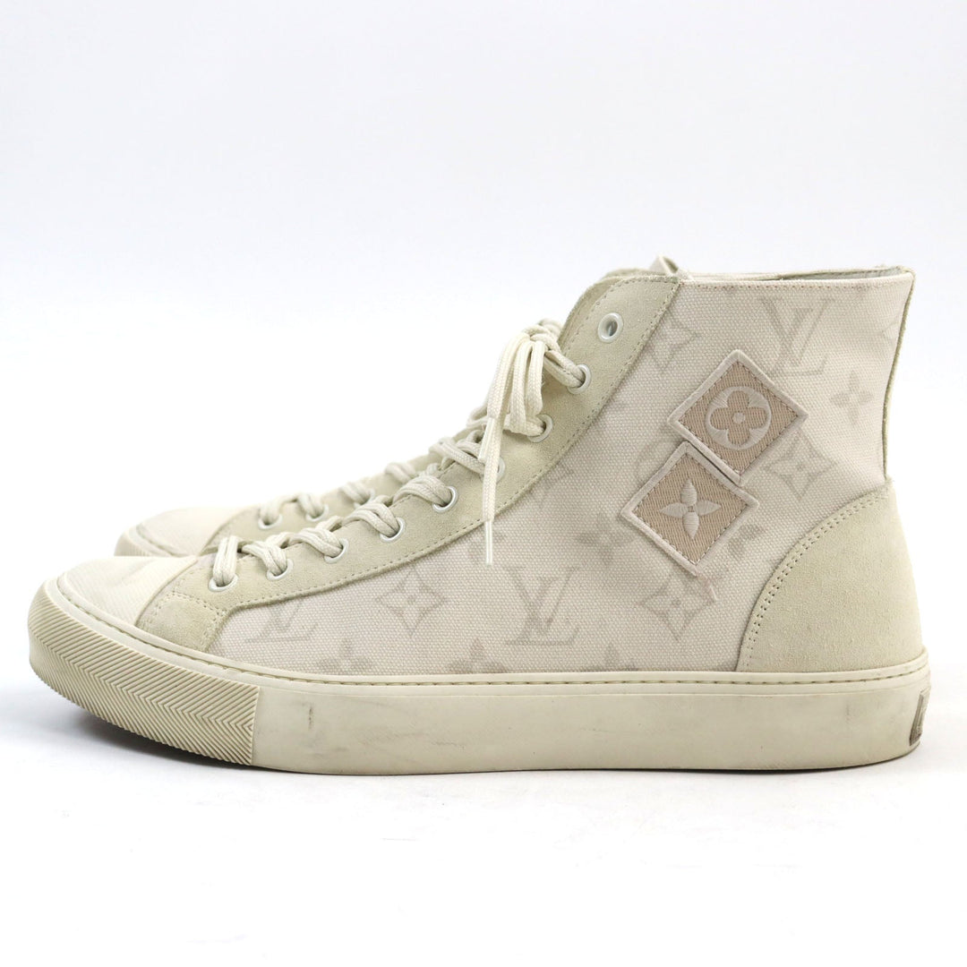 LOUIS VUITTON High cut sneakers 1A378N Main: Canvas, Part: Suede cream Tattoo Line mens 7 Used Authentic