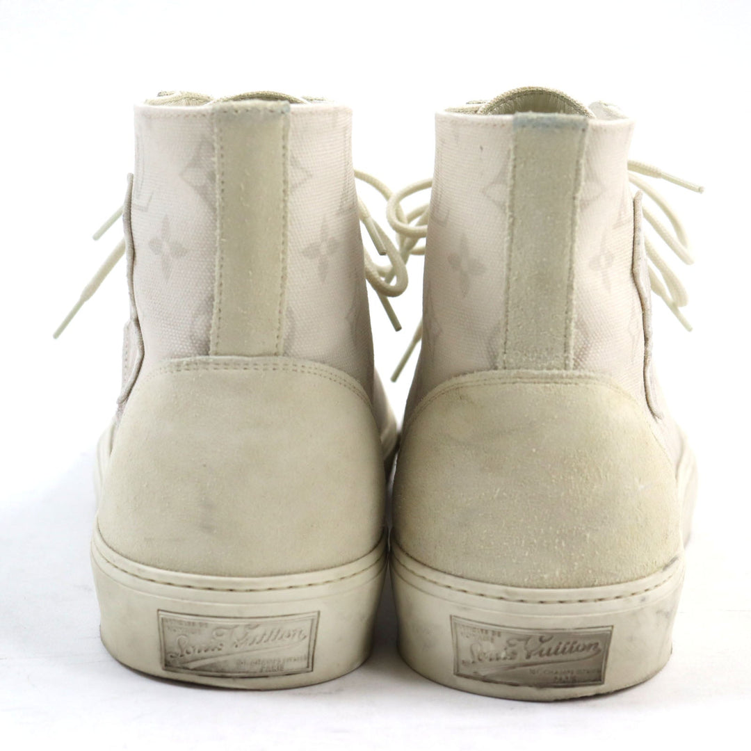 LOUIS VUITTON High cut sneakers 1A378N Main: Canvas, Part: Suede cream Tattoo Line mens 7 Used Authentic
