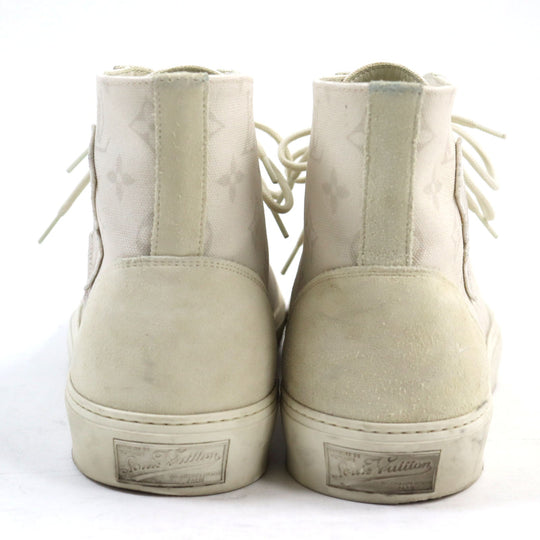 LOUIS VUITTON High cut sneakers 1A378N Main: Canvas, Part: Suede cream Tattoo Line mens 7 Used Authentic