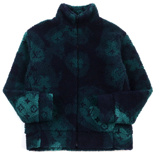 LOUIS VUITTON Blouson HOY15W Outer: 86% polyester, Outer: 14% wool, Lining: 100% cotton Green Navy Camouflage Pattern mens M Used Authentic