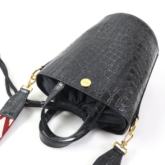 BALLY Shoulder Bag Main: Leather black CHLEA.C Women Used Authentic
