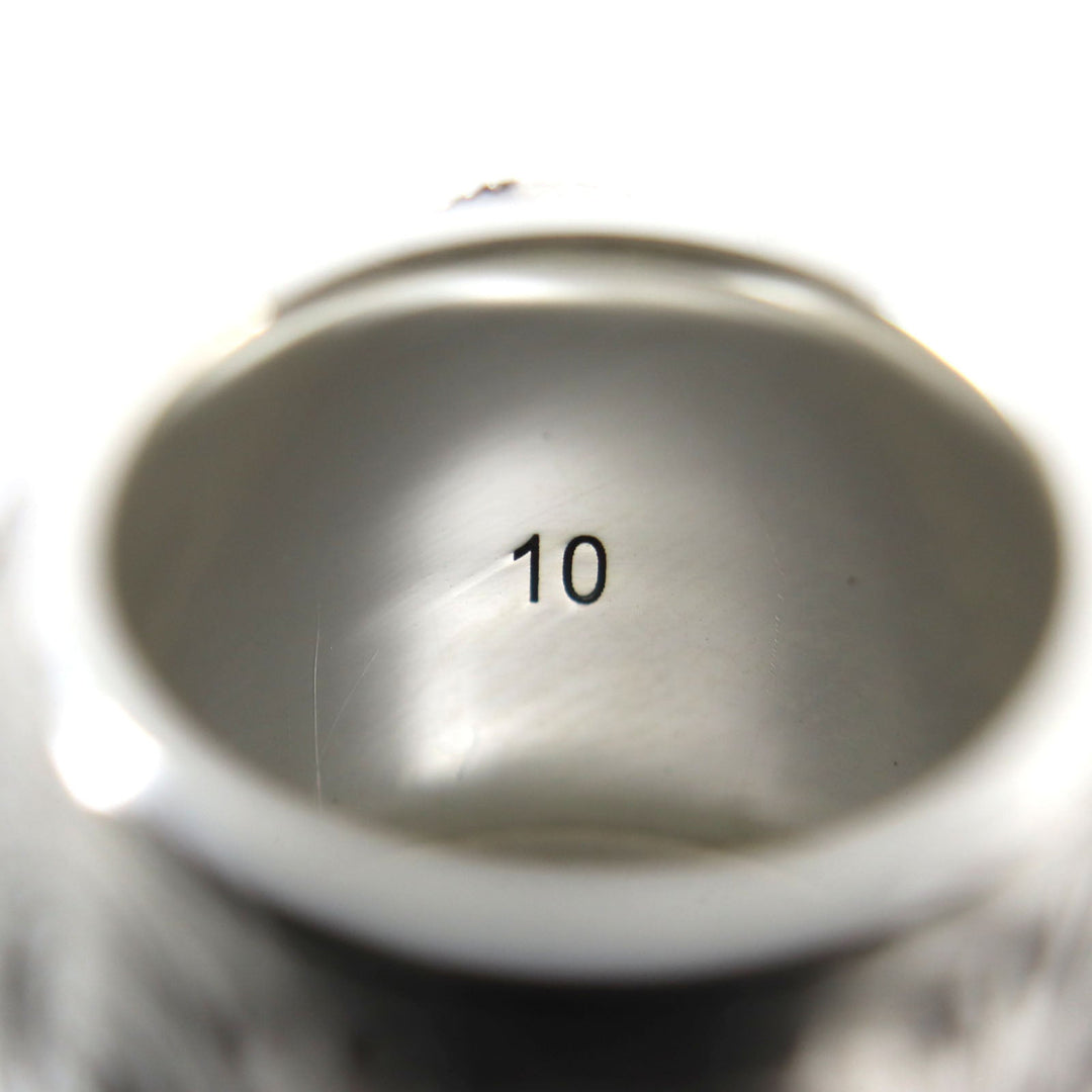 GUCCI Ring 461991 Main: AG925, Part: Malachite Silver Green Malachite Garden Cat Head mens Used Authentic