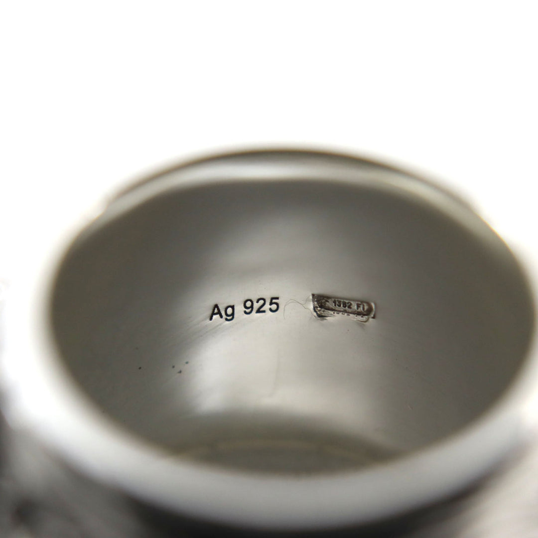 GUCCI Ring 461991 Main: AG925, Part: Malachite Silver Green Malachite Garden Cat Head mens Used Authentic