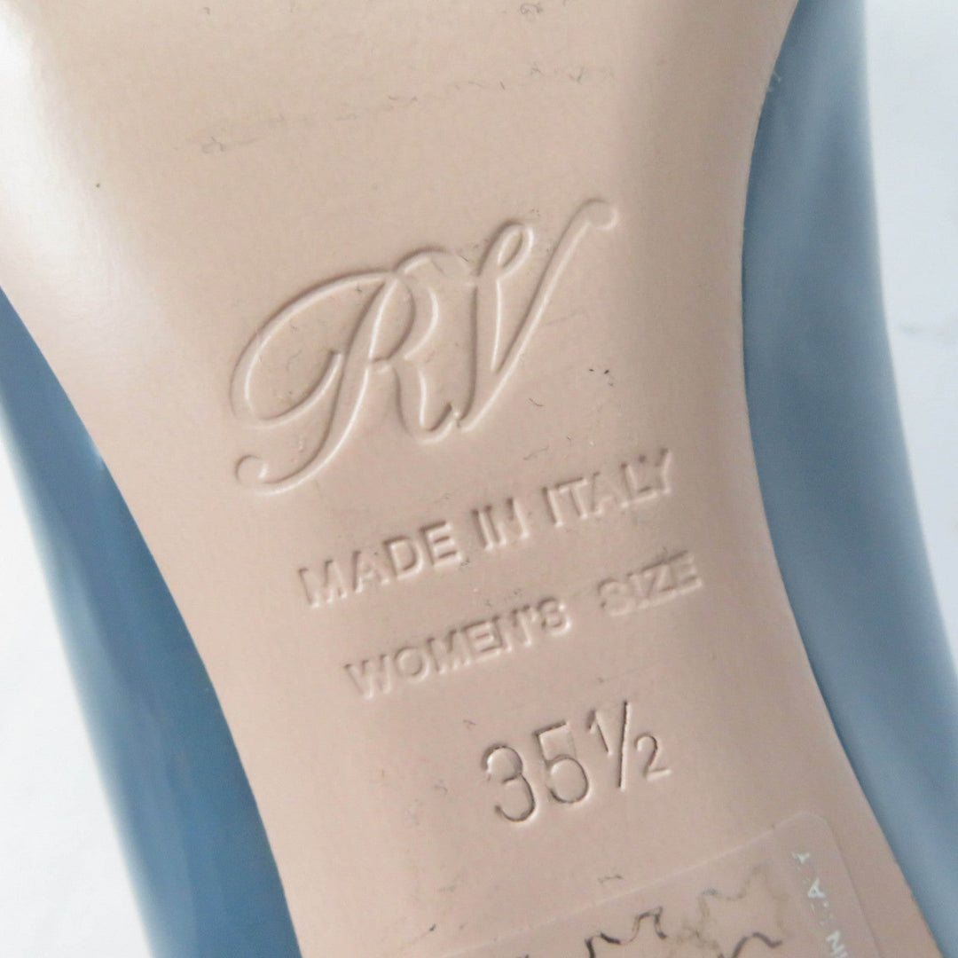 ROGERVIVIER pumps Main: Patent leather Blue type Trevivier metal buckle Women 35 1/2 Used Authentic