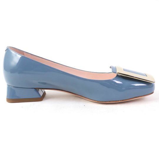 ROGERVIVIER pumps Main: Patent leather Blue type Trevivier metal buckle Women 35 1/2 Used Authentic
