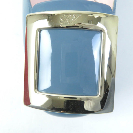 ROGERVIVIER pumps Main: Patent leather Blue type Trevivier metal buckle Women 35 1/2 Used Authentic