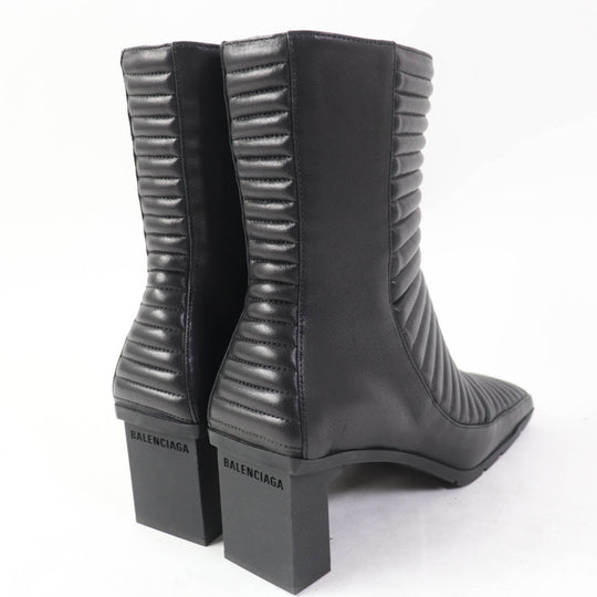 BALENCIAGA Ankle boots 596089 Main: Leather black Women 38 Used Authentic