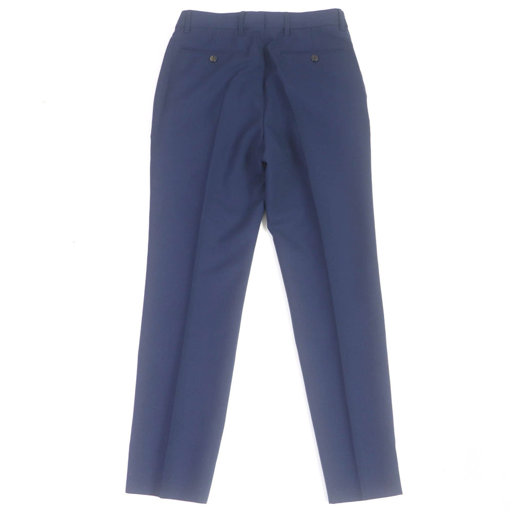 GUCCI slacks 698813 Outer: 83% wool, Outer: 17% mohair, Lining: 100% rayon, Applique: 46% acrylic, 46% wool, 8% polyester, Partial: cowhide blue mens 44 Used Authentic