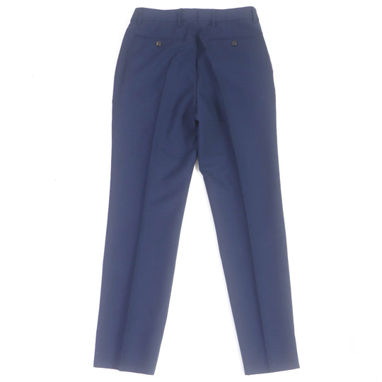 GUCCI slacks 698813 Outer: 83% wool, Outer: 17% mohair, Lining: 100% rayon, Applique: 46% acrylic, 46% wool, 8% polyester, Partial: cowhide blue mens 44 Used Authentic