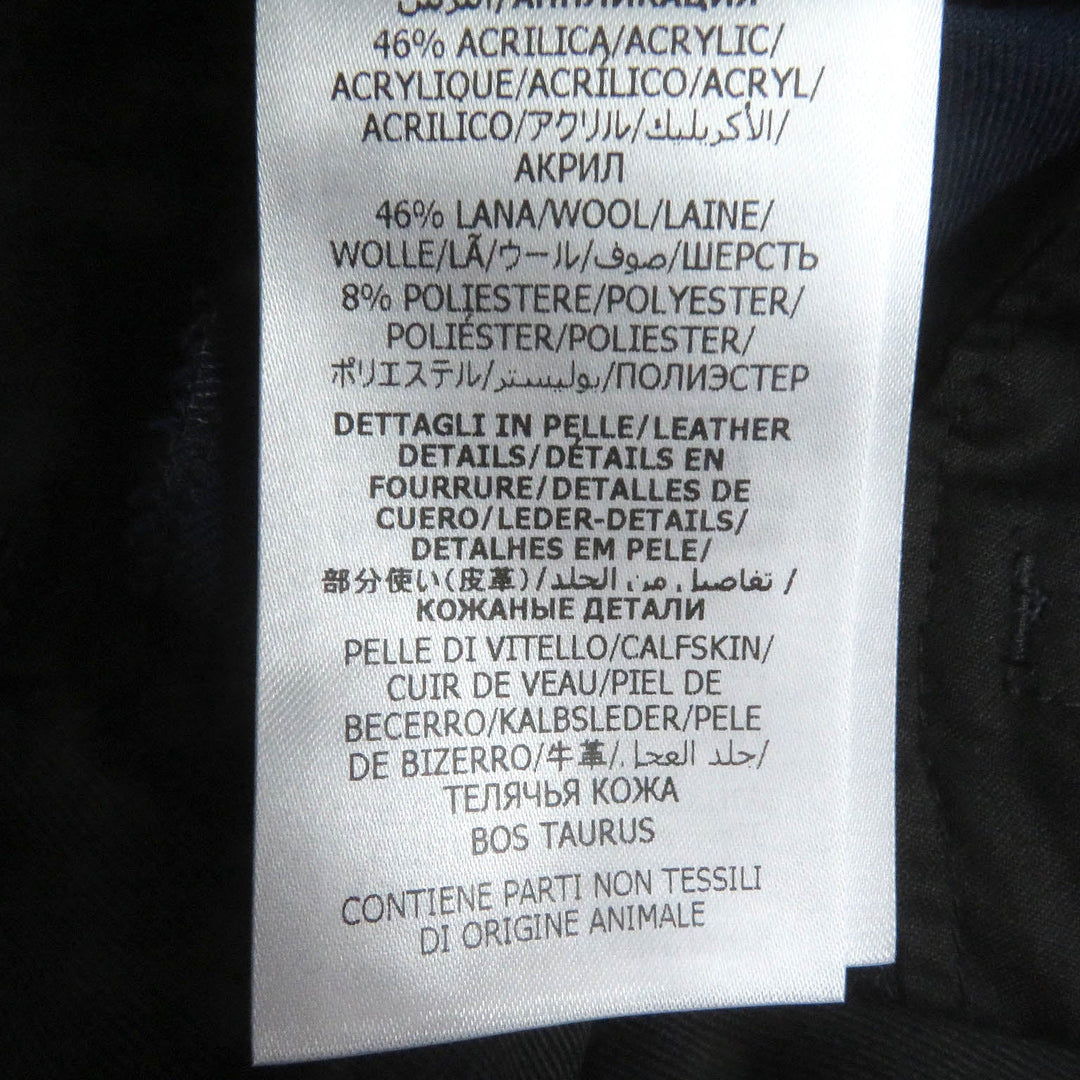 GUCCI slacks 698813 Outer: 83% wool, Outer: 17% mohair, Lining: 100% rayon, Applique: 46% acrylic, 46% wool, 8% polyester, Partial: cowhide blue mens 44 Used Authentic
