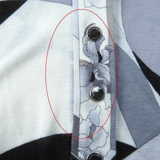 LEONARD SPORT Long sleeve polo shirt Main: 100% cotton multicolor Women 38 Used Authentic